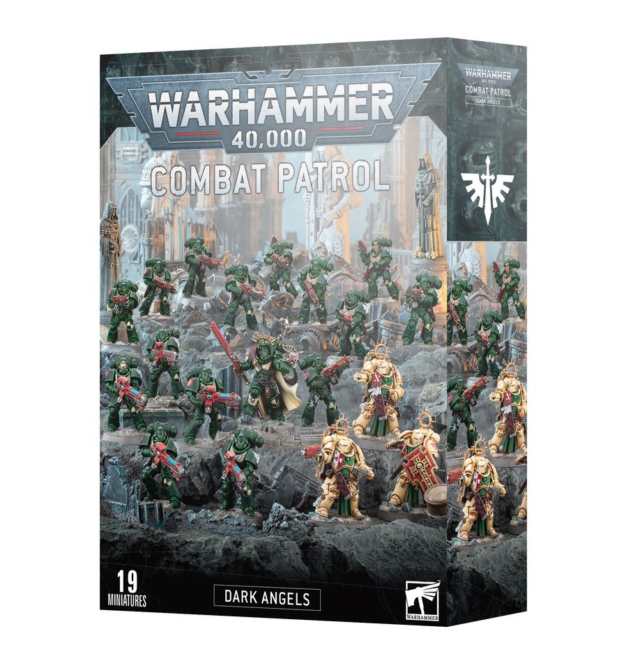 a box of warhammer combat patrol figurines
