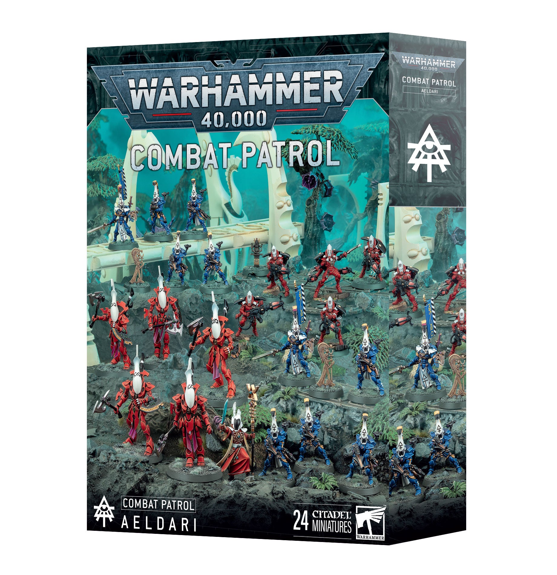 a box with a bunch of warhammers on it