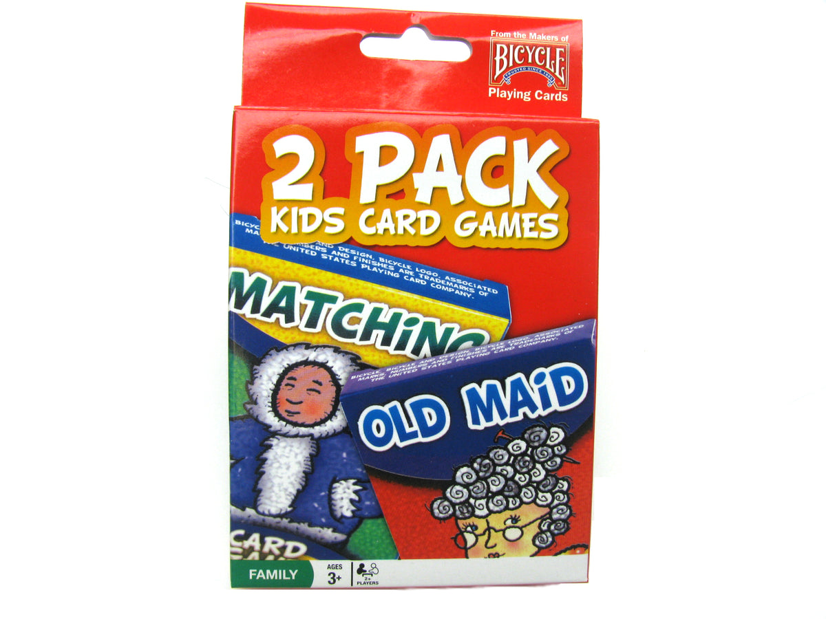 Bicycle Kids Card Game Twin Pack - Red (Matching and Old Maid)