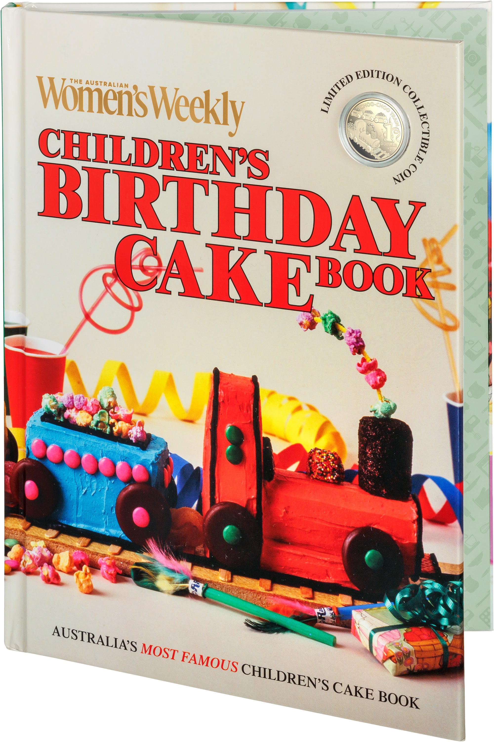 2025 AWW Childrens Birthday Cake Book and $1 Proof Coin - Choo Choo Train