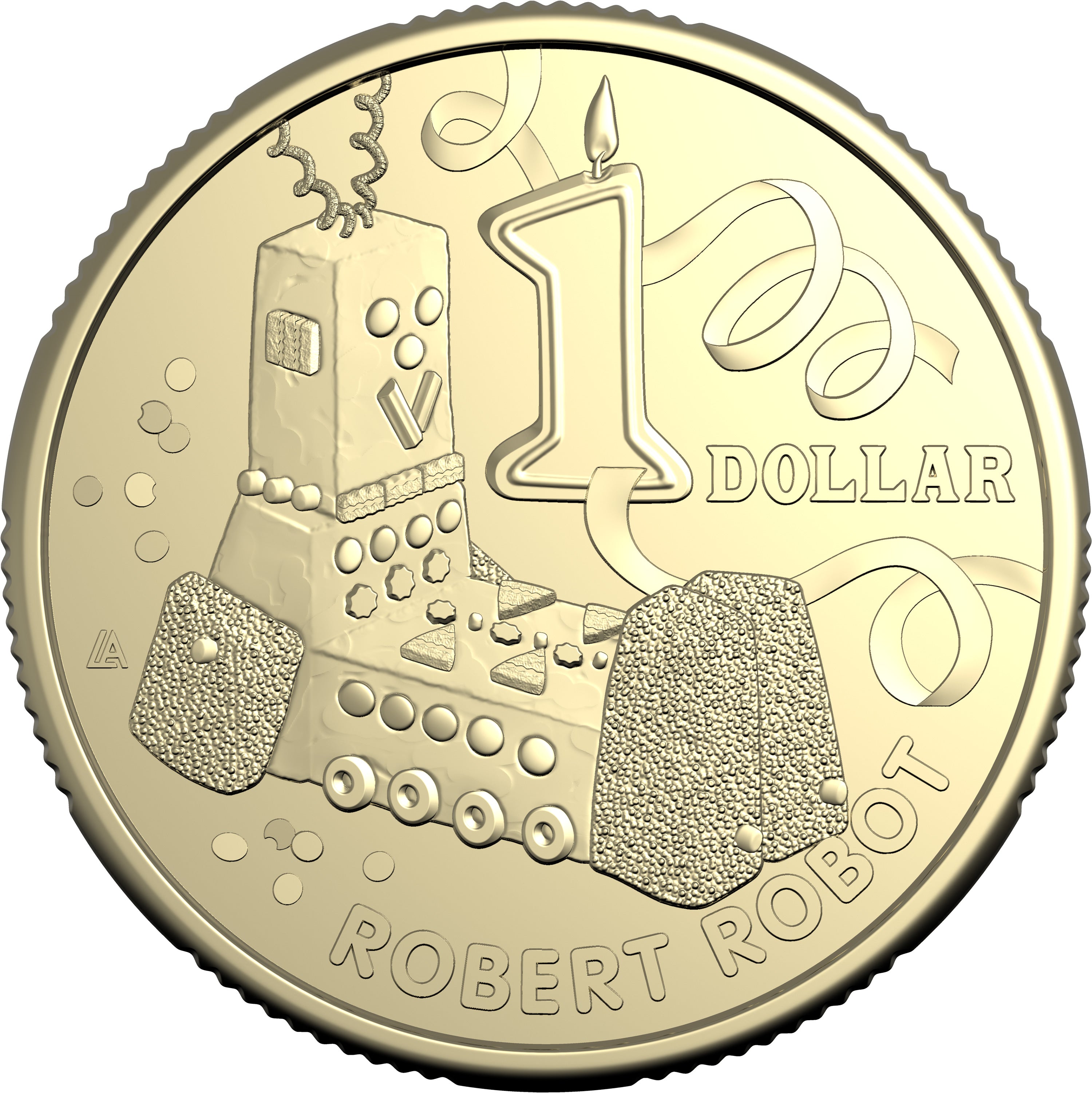 2025 AWW Childrens Birthday Cake Book Uncirculated $1 Coin - Robert Robot