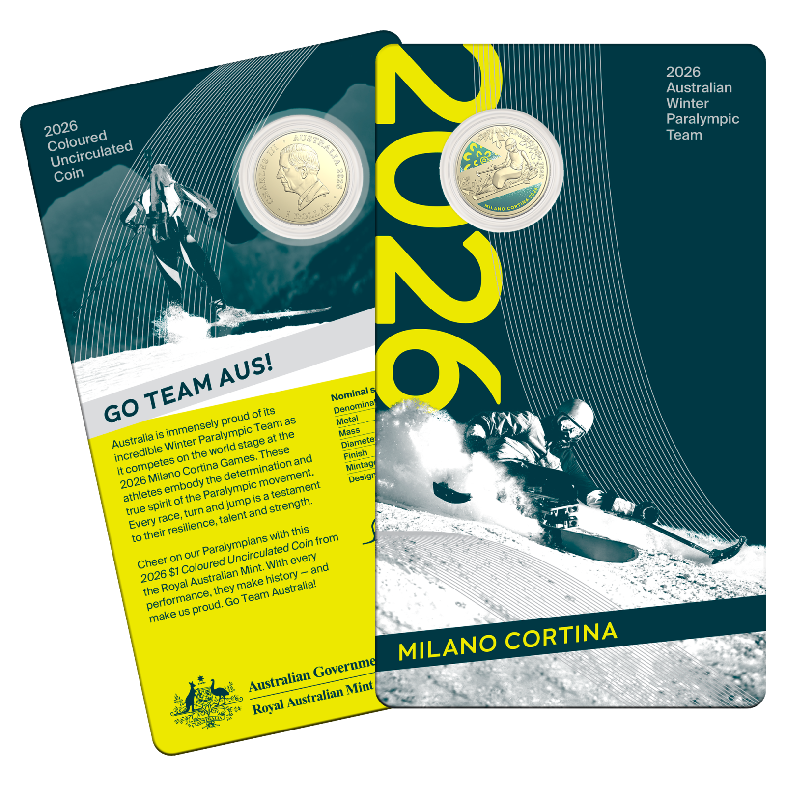 2026 $1 Uncirculated Coin - Australian Winter Paralympic Team - 12222