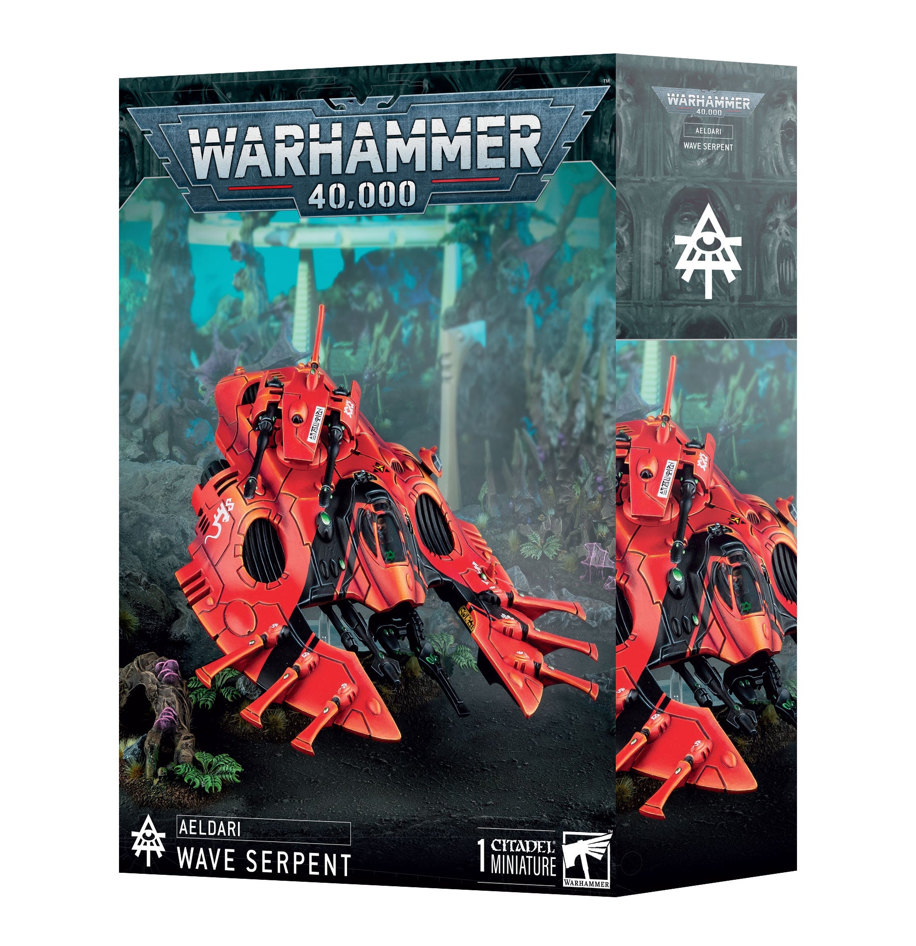 a box with two red warhammers on it