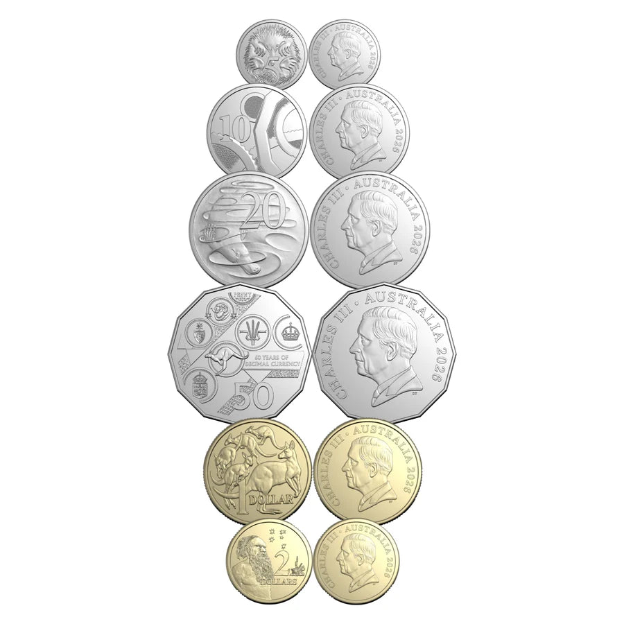 2026 Six Coin Uncirculated Set - 60th Anniversary of Australian Decimal Currency (11881)