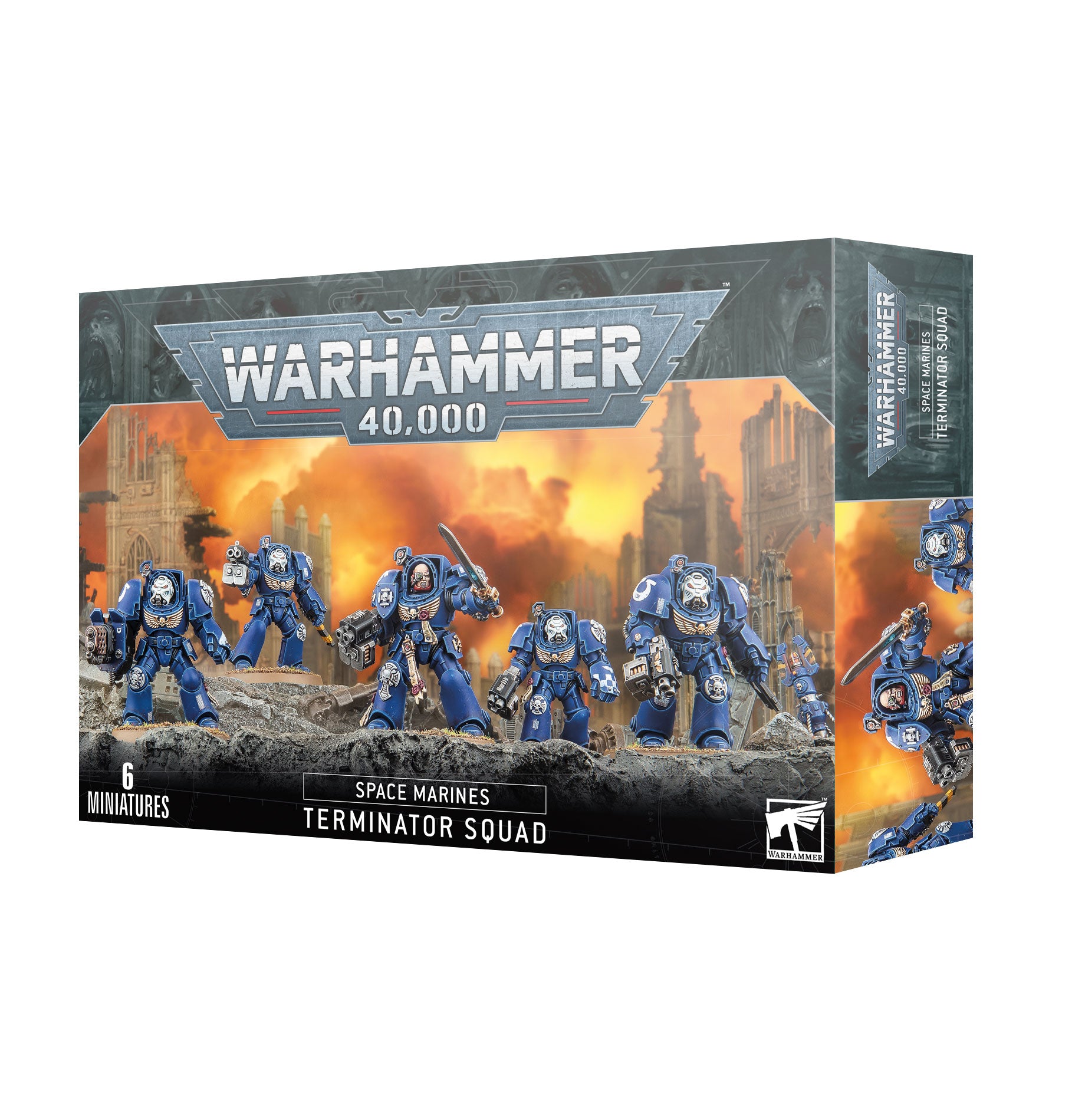 a box with a bunch of warhammers on it