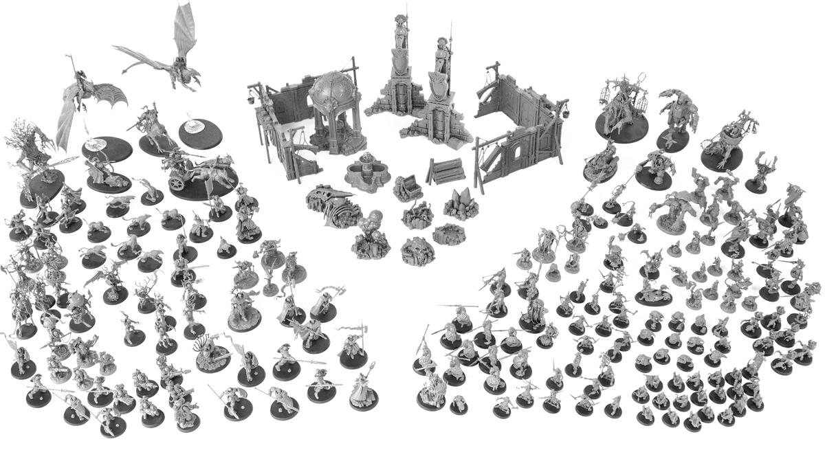 a bunch of different types of items in black and white