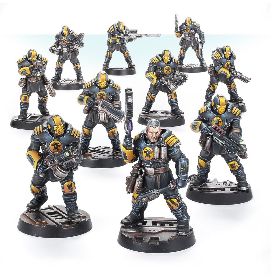 Palanite Enforcer Patrol miniatures, unpainted