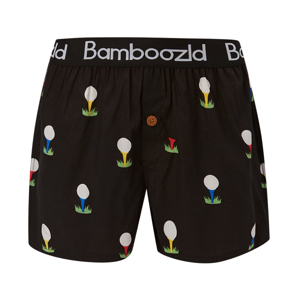 Mens Bamboo Boxer Short - Tee Time Size M