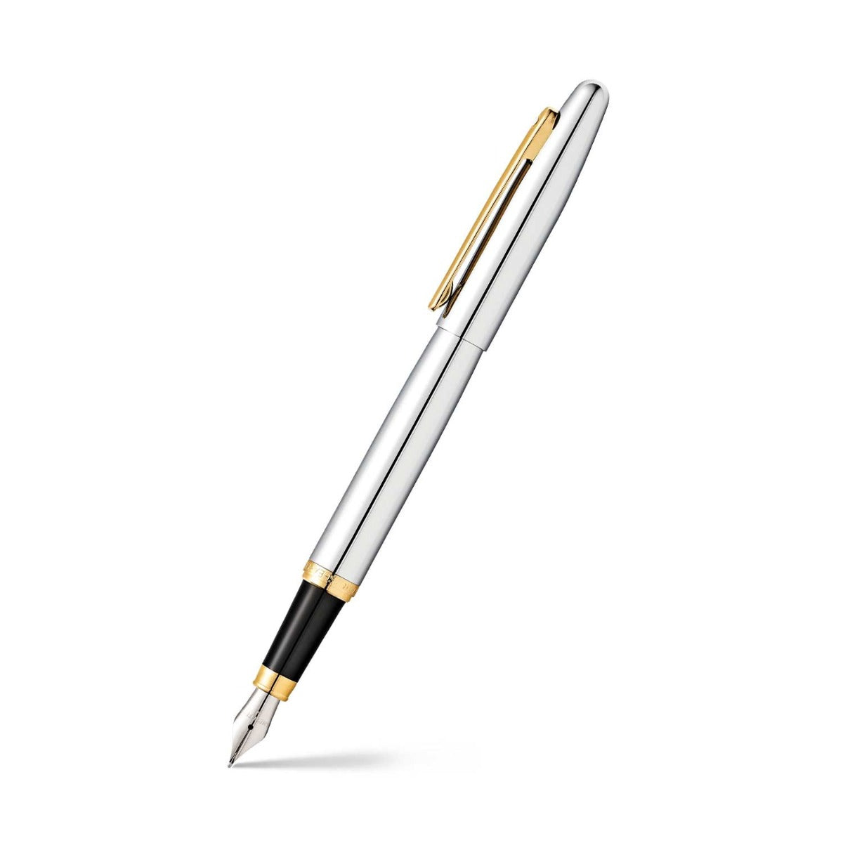 Sheaffer VFM fountain pen in polished chrome with gold-tone trims