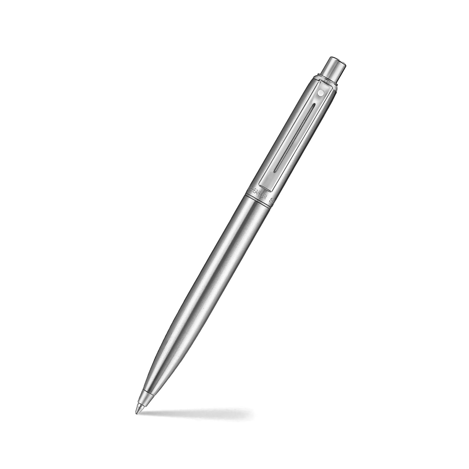 Sheaffer Sentinel all-metal ballpoint pen in brushed chrome with chrome trims