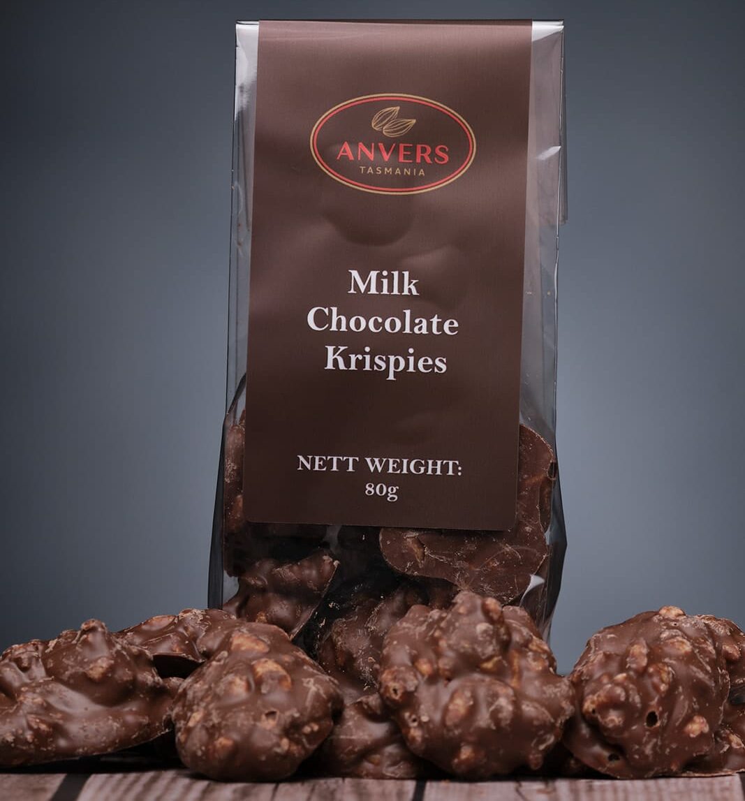 Anvers Tasmania Milk Chocolate Crispies 80g