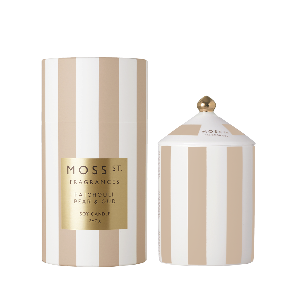 Patchouli Pear & Oud Ceramic Candle 360g