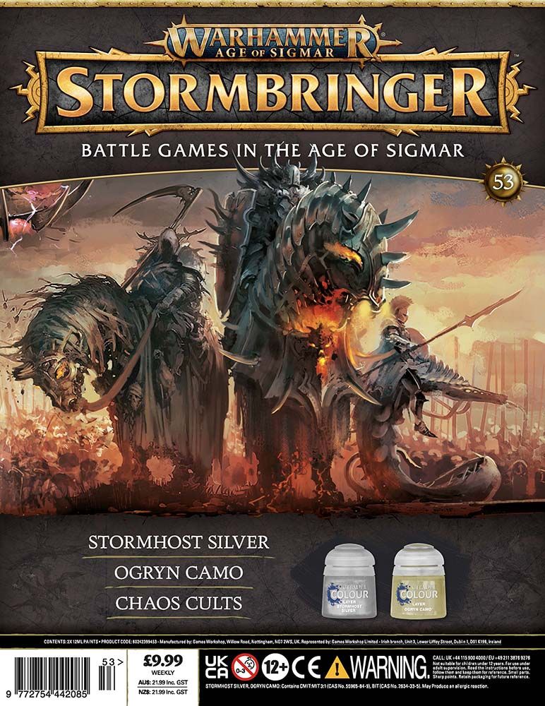 Warhammer Age of Sigmar Stormbringer Issue 53 - Stormhost Silver and Ogryn Camo Paint
