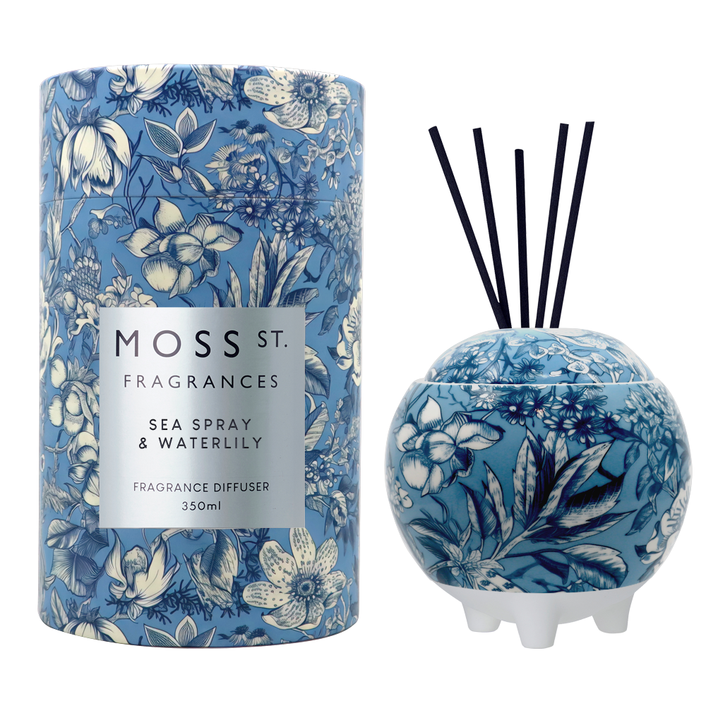 Sea Spray & Waterlily Ceramic Diffuser 350ml