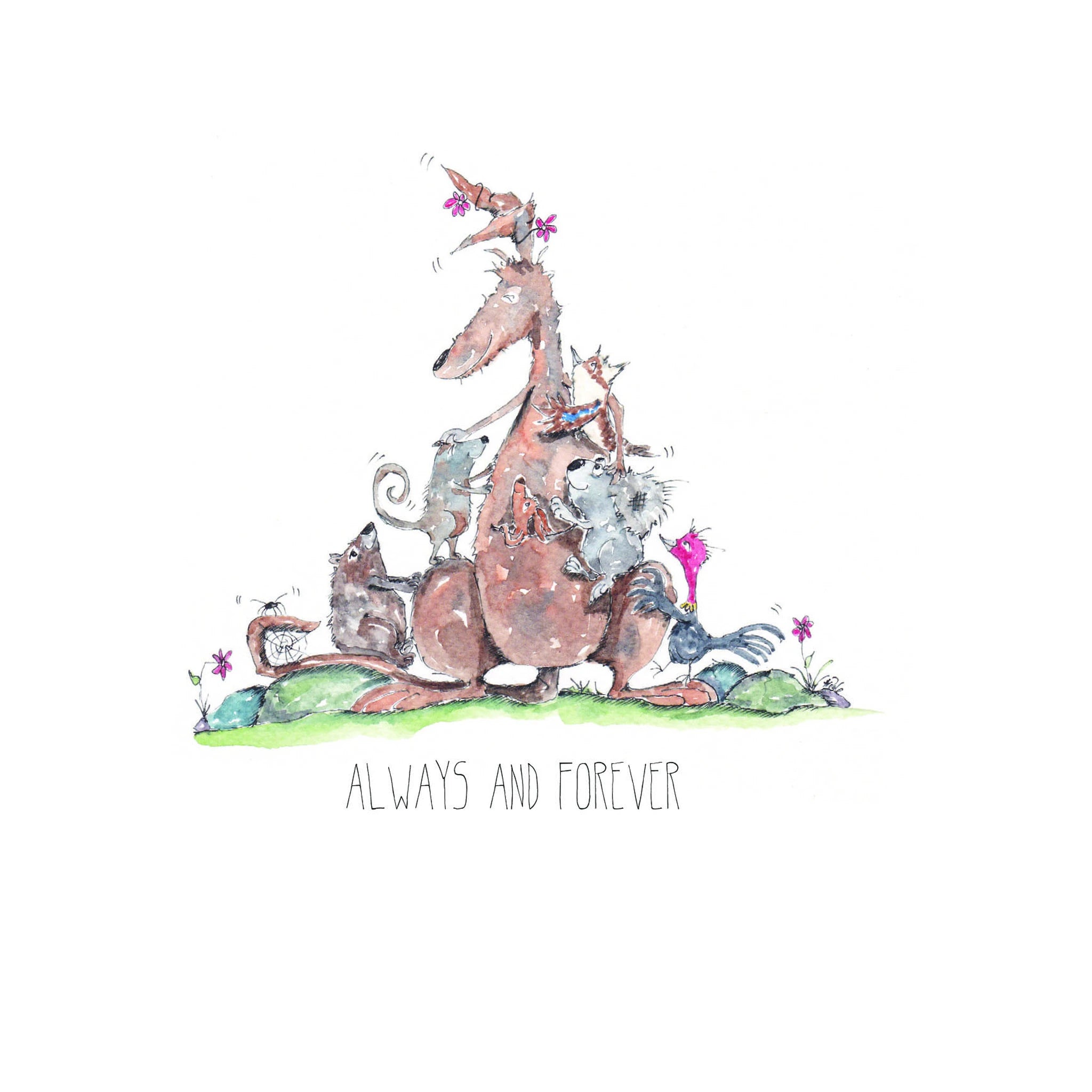 Always and Forever Greeting Card - Patchworkdog Designs