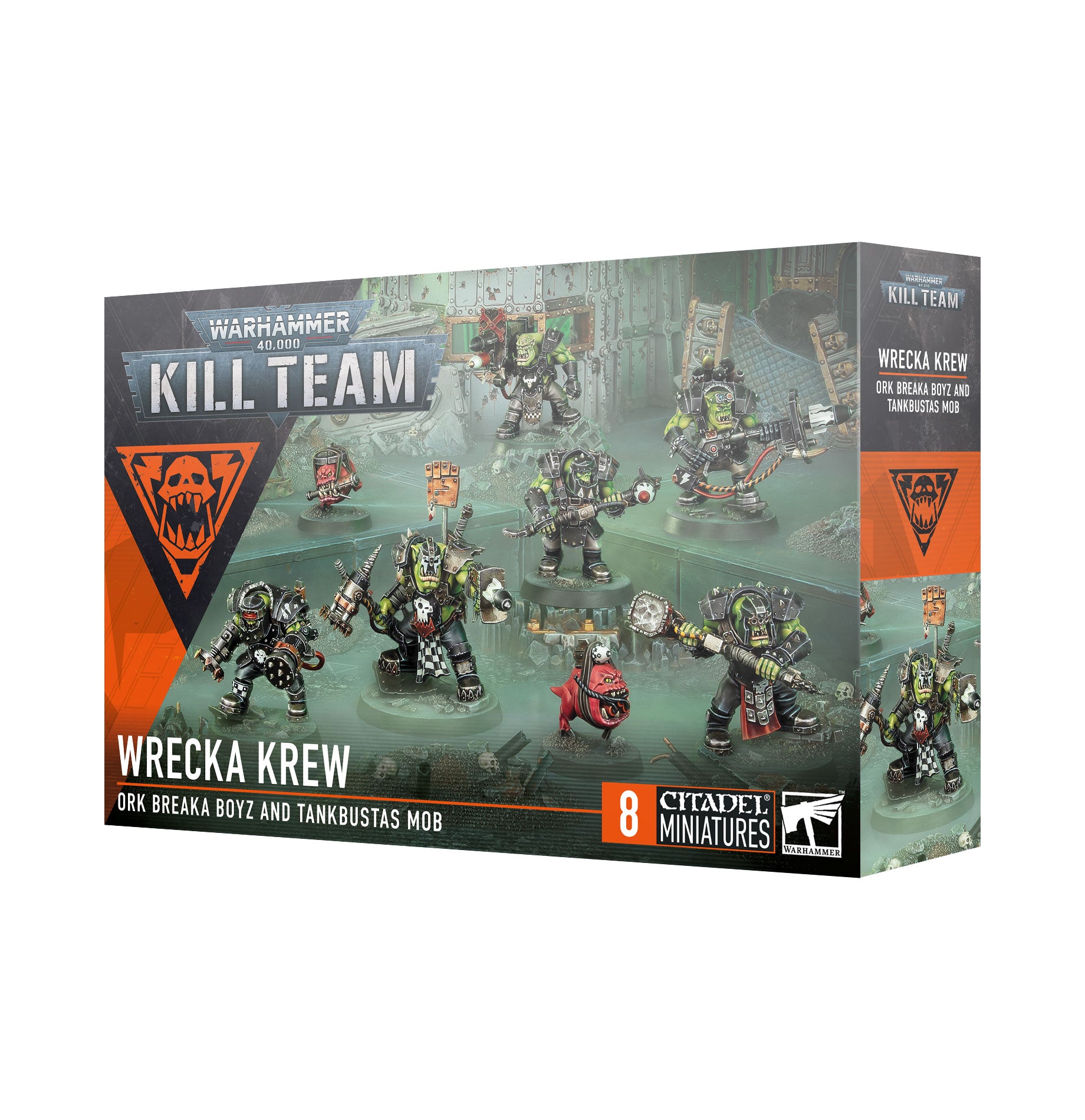 a box with a bunch of action figures in it
