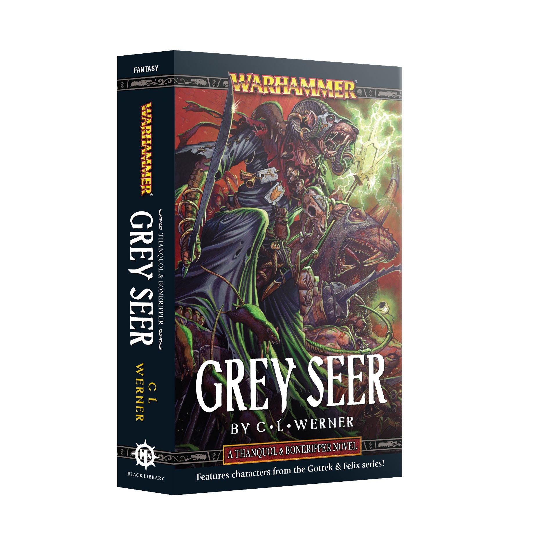 a book cover for grey seer by c j swerker