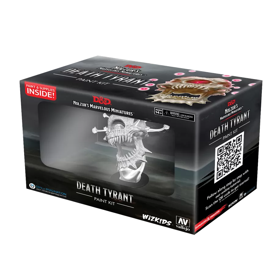 a box with a skull on the inside of it