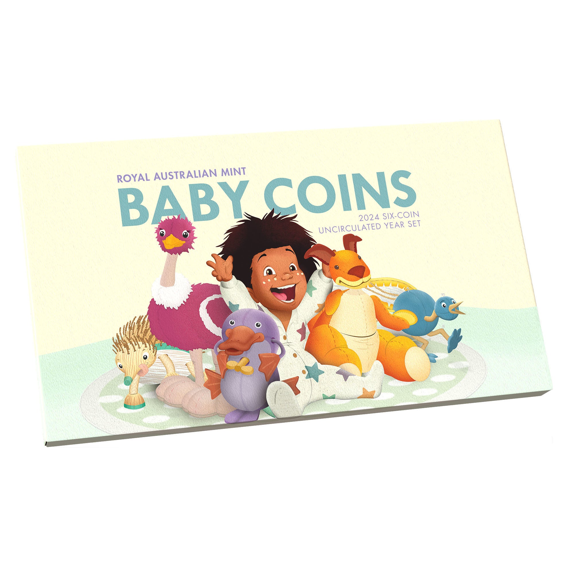 a picture of a baby coin with a cartoon character