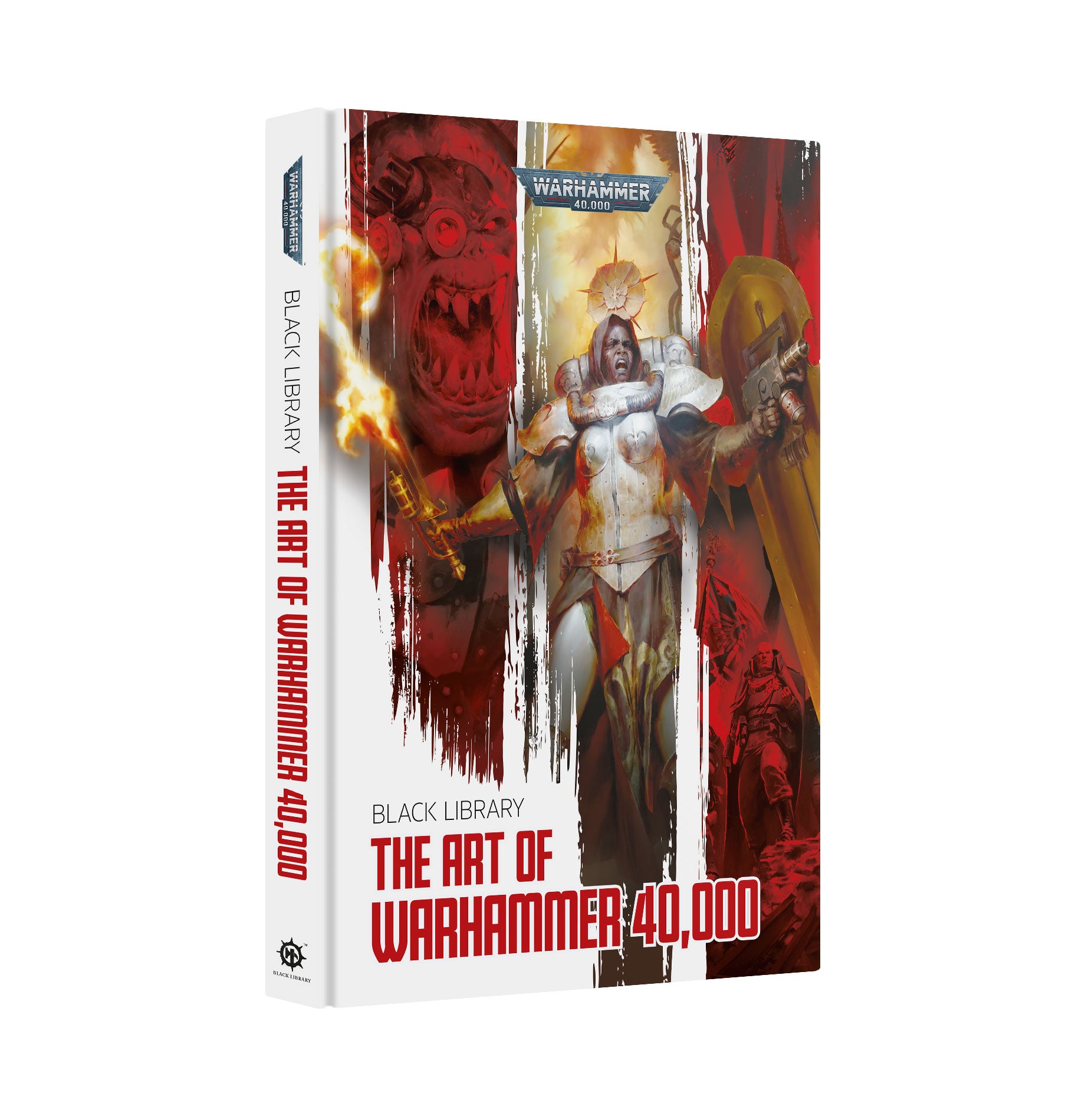 a book cover for the art of warhammer blood