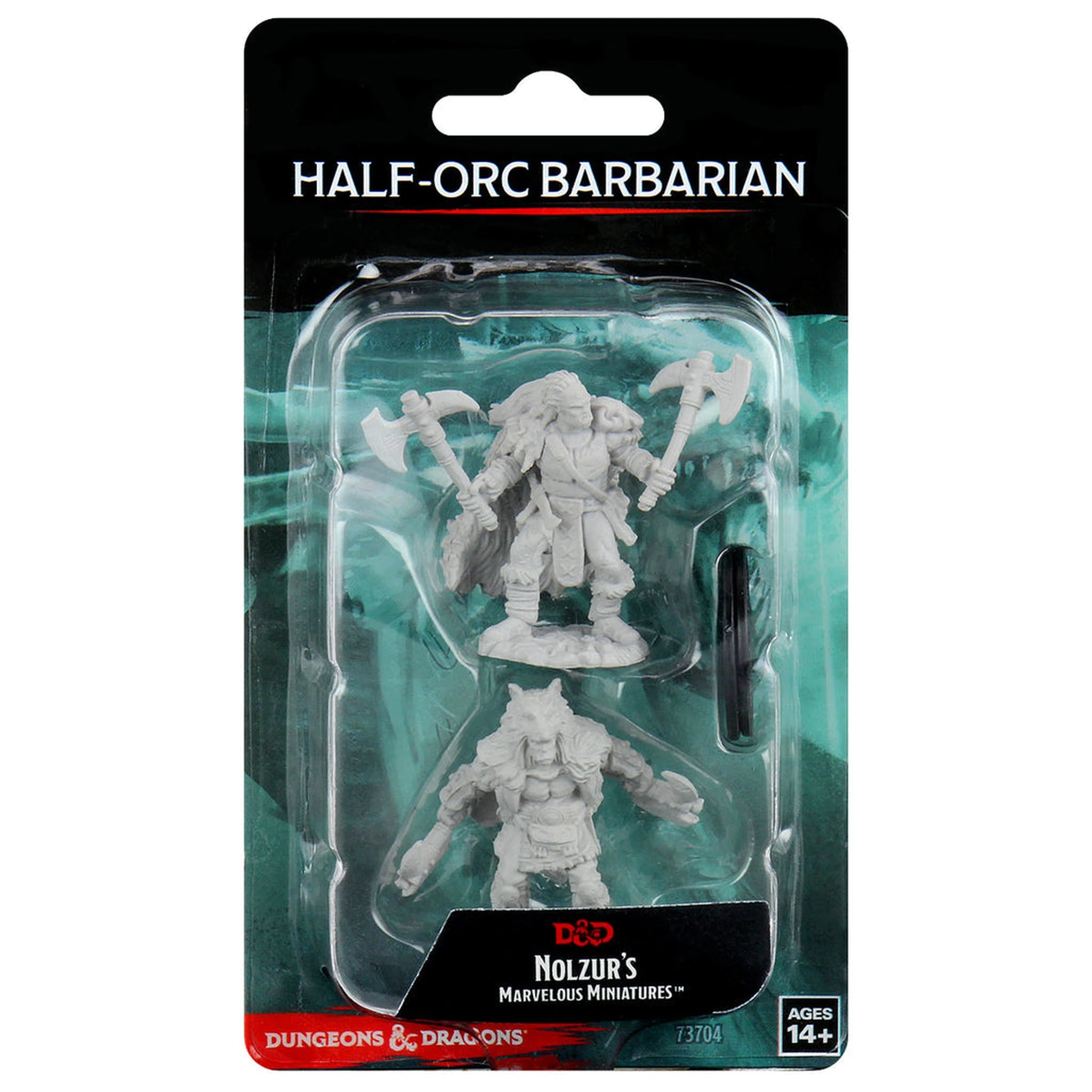 D&D Nolzur's Marvelous Miniatures Half-Orc Barbarian unpainted miniature