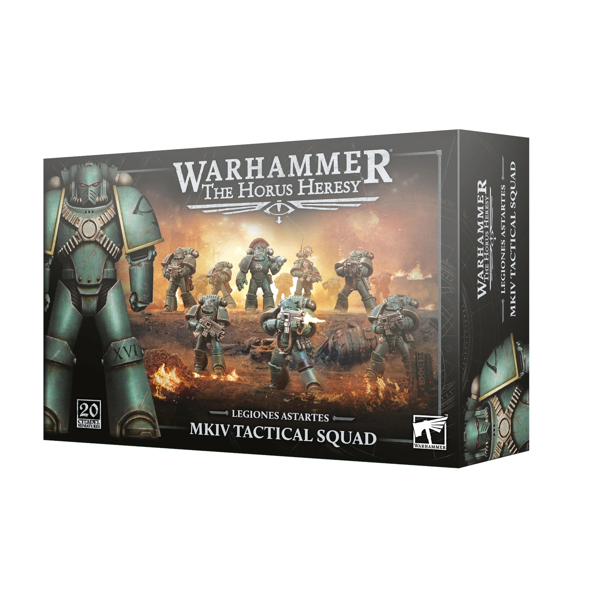 Legion Astartes Mk.IV Tactical Squad box art, official Games Workshop packaging