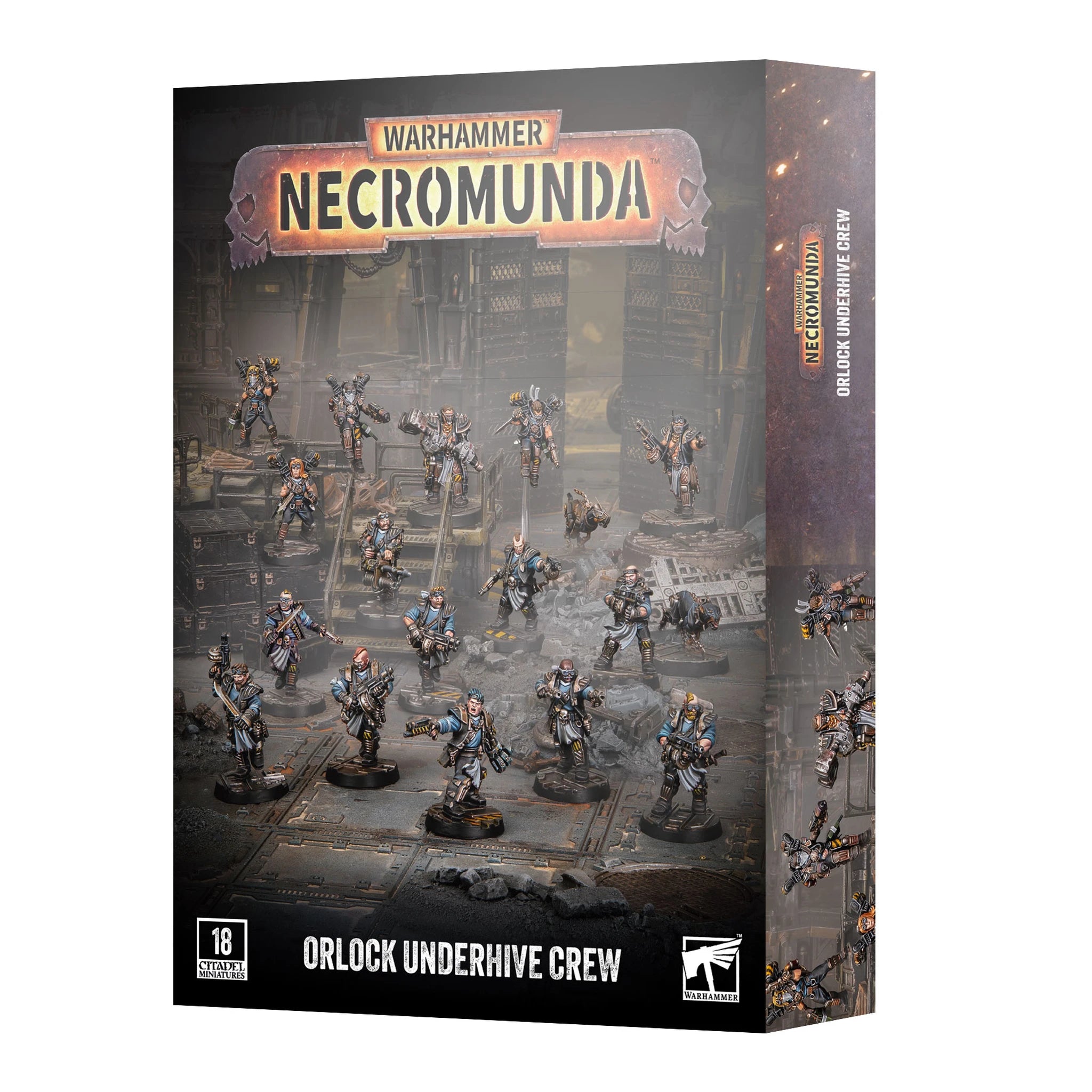 Necromunda Orlock Underhive Crew box art, official Games Workshop packaging