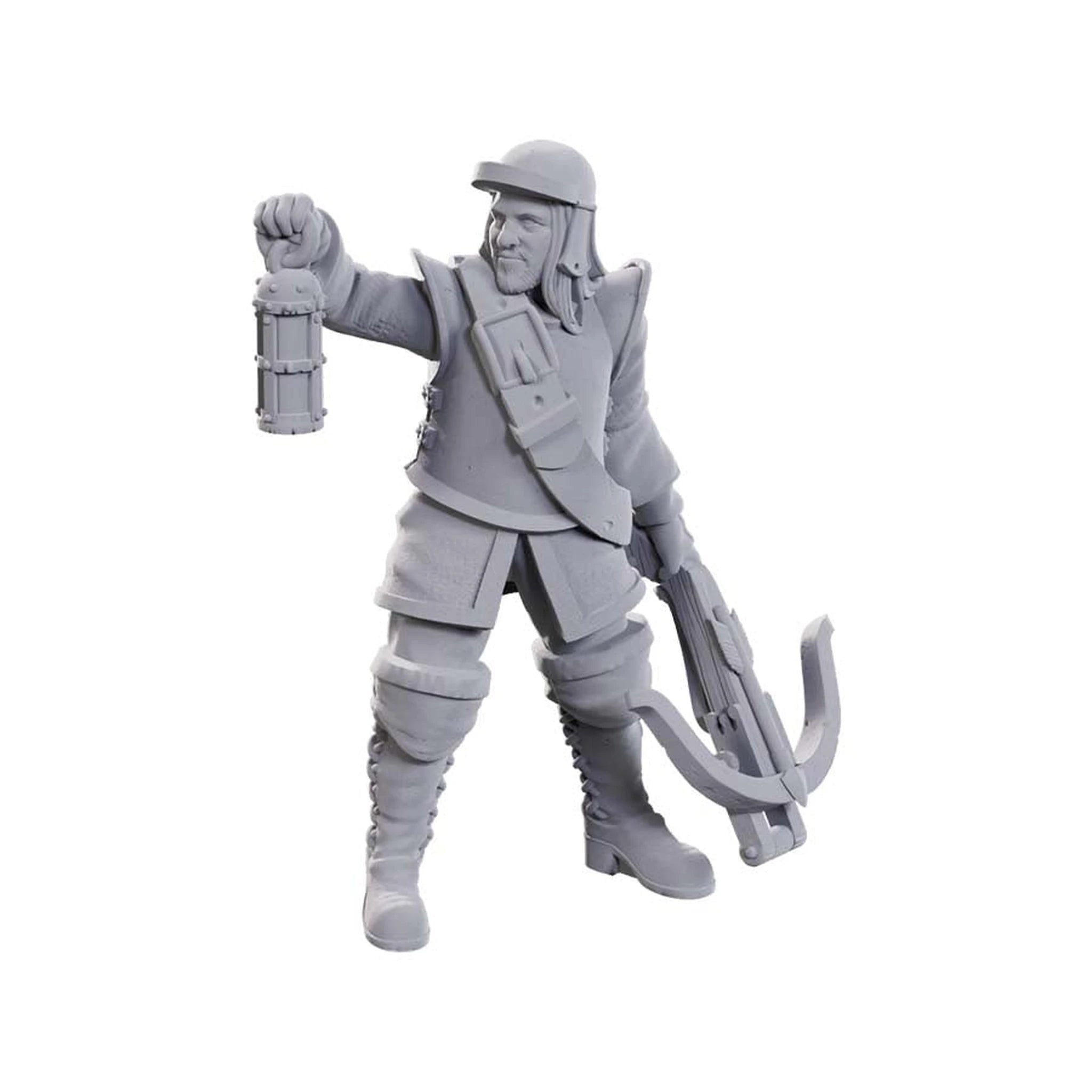D&D Nolzur's Roadwardens unpainted miniatures, male and female pair