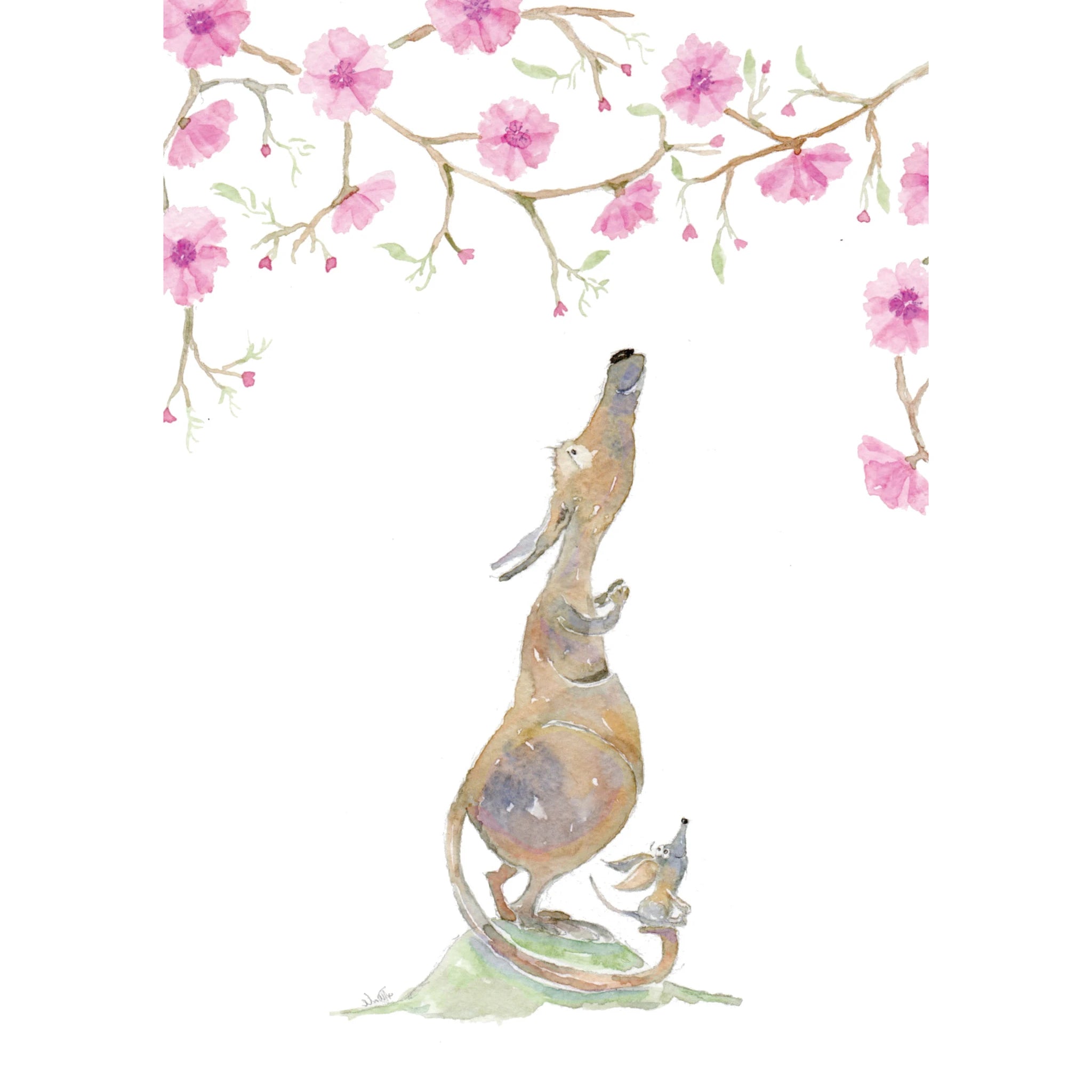 Smell the Flowers Greeting Card - Patchworkdog Designs