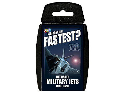 a card game box with a fighter jet on it