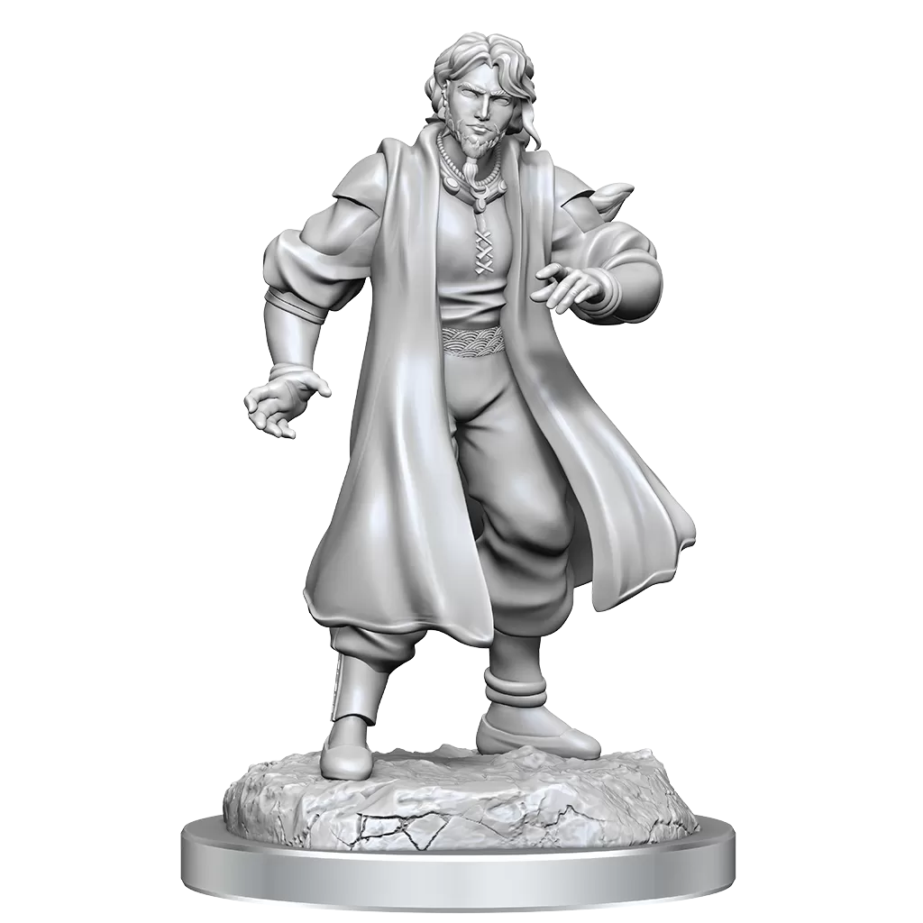 D&D Critical Role Miniatures - Human Male Sorcerer Merchant and Tiger Demon