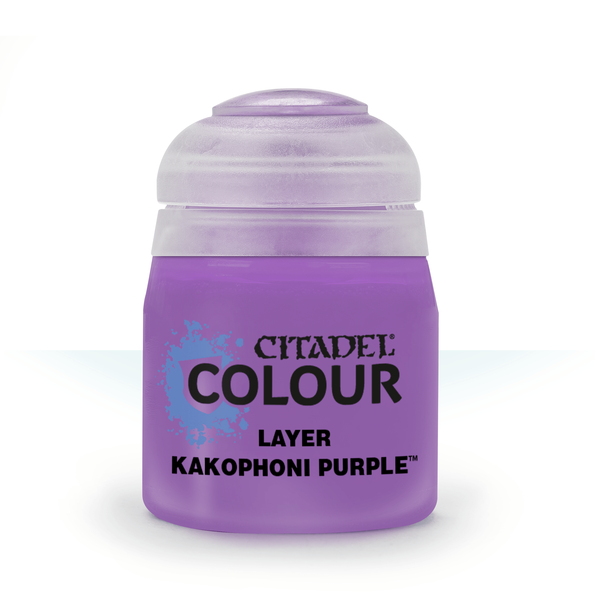a close up of a purple color on a white background