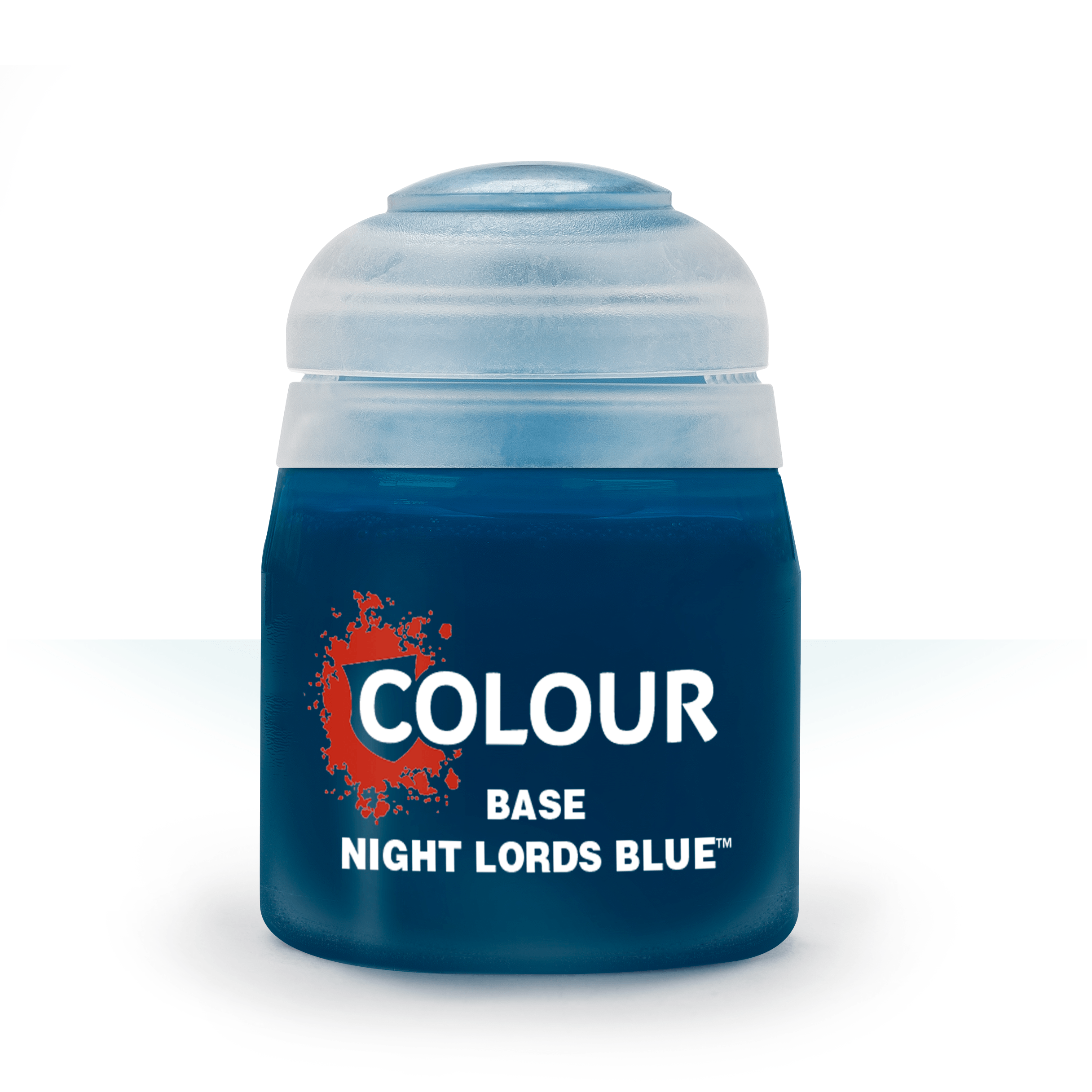 a bottle of blue paint with the words'base'on it