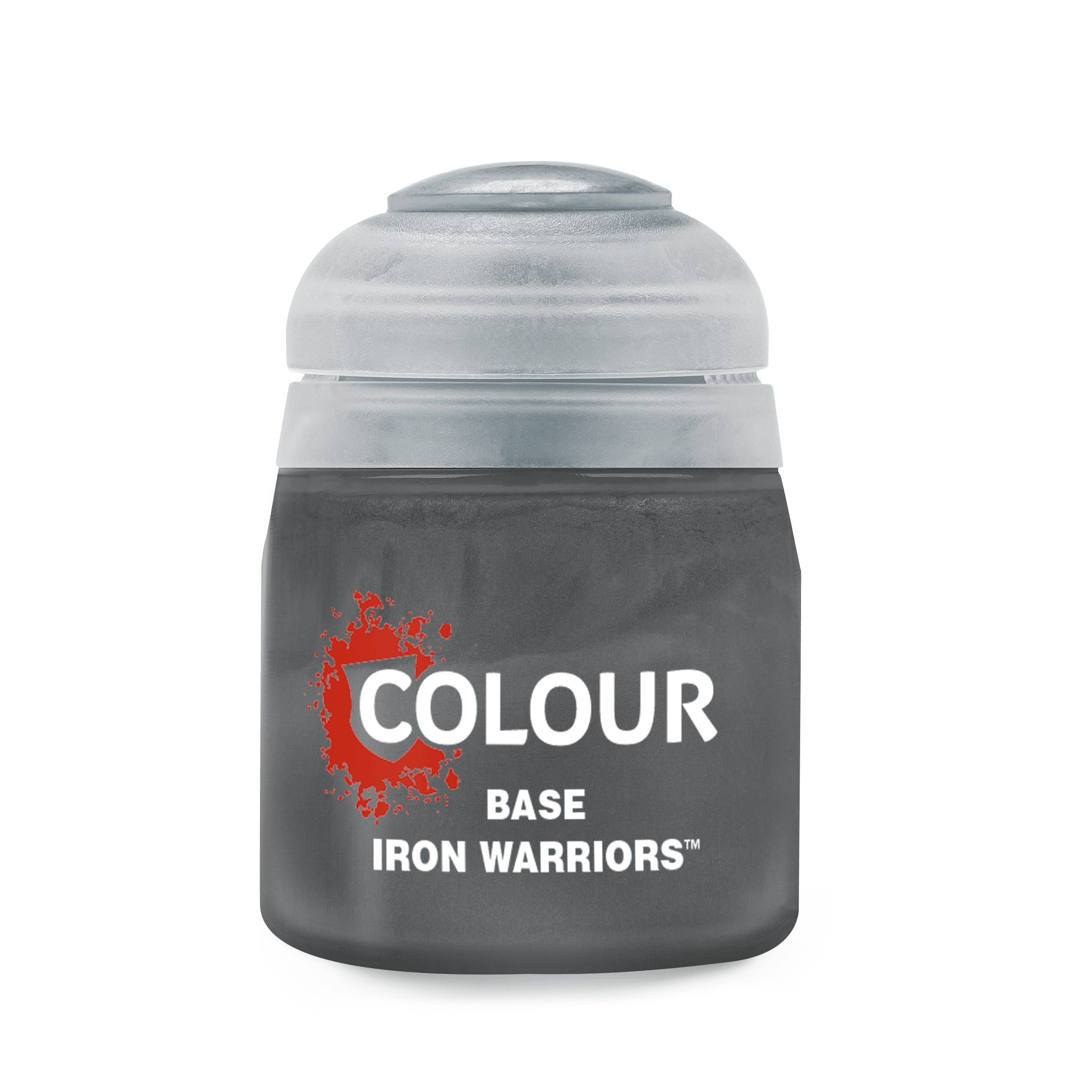 the base of an iron warriors paint bottle