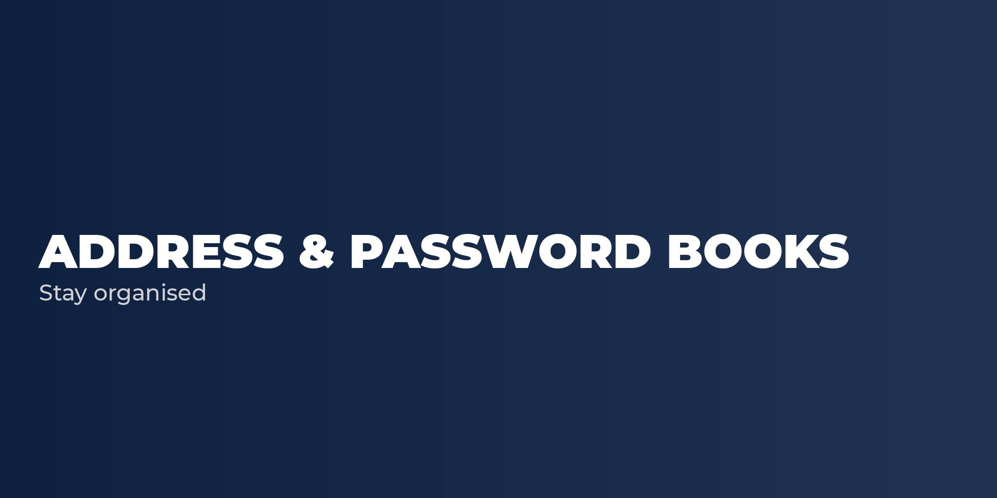 Address & Password Books