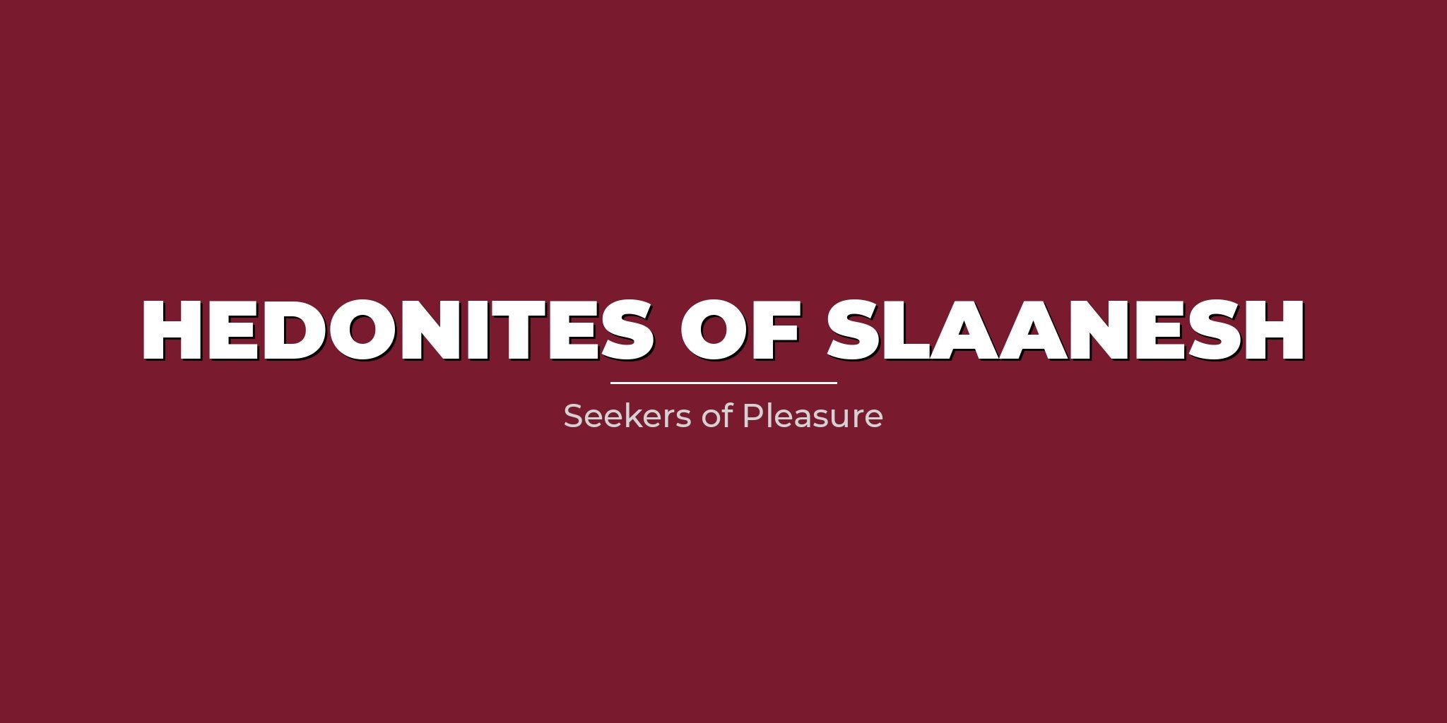 Hedonites Of Slaanesh
