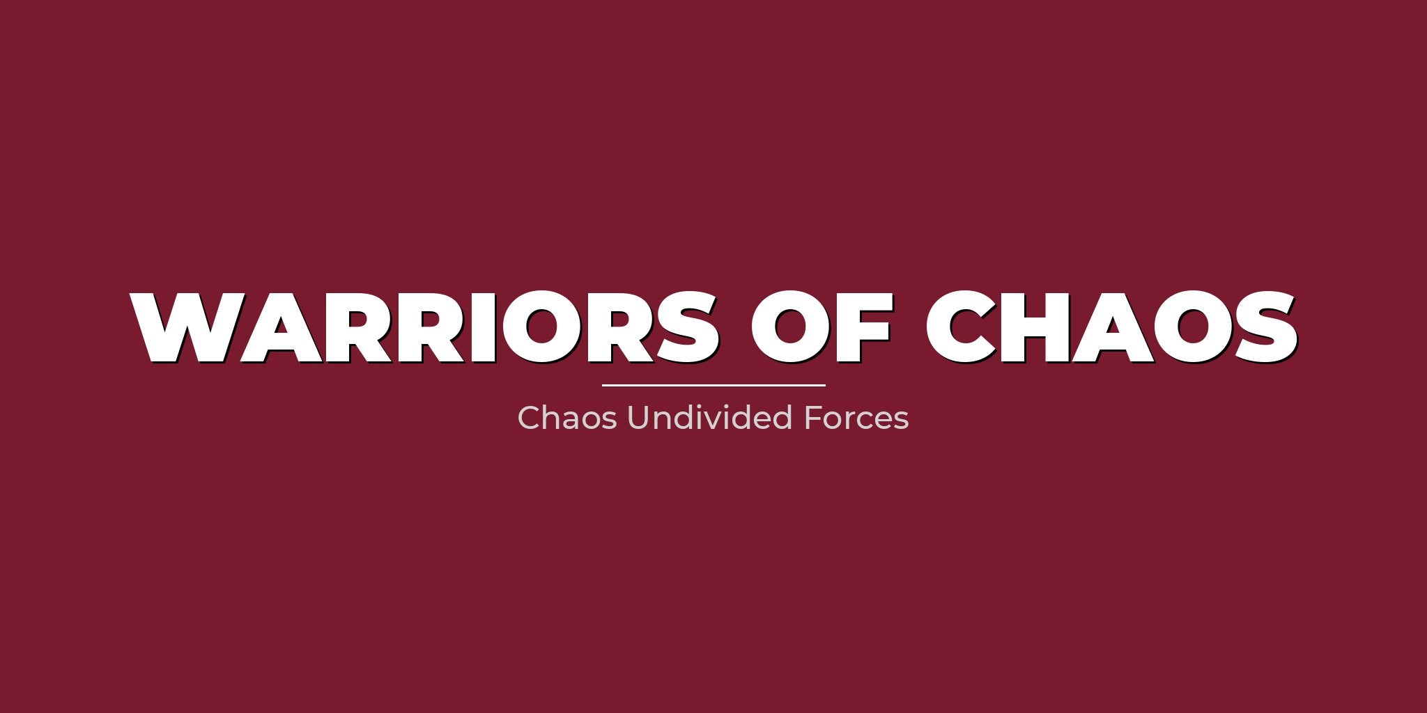 Warriors Of Chaos