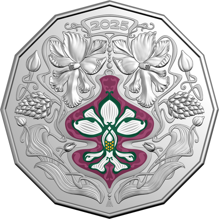 50c Christmas Festive Florals - Uncirculated Coin
