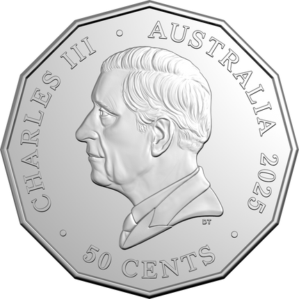 50c Christmas Festive Florals - Uncirculated Coin