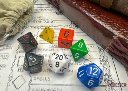 Chessex RPG Dice Nostalgia Opaque GM Beginner Player Set 7