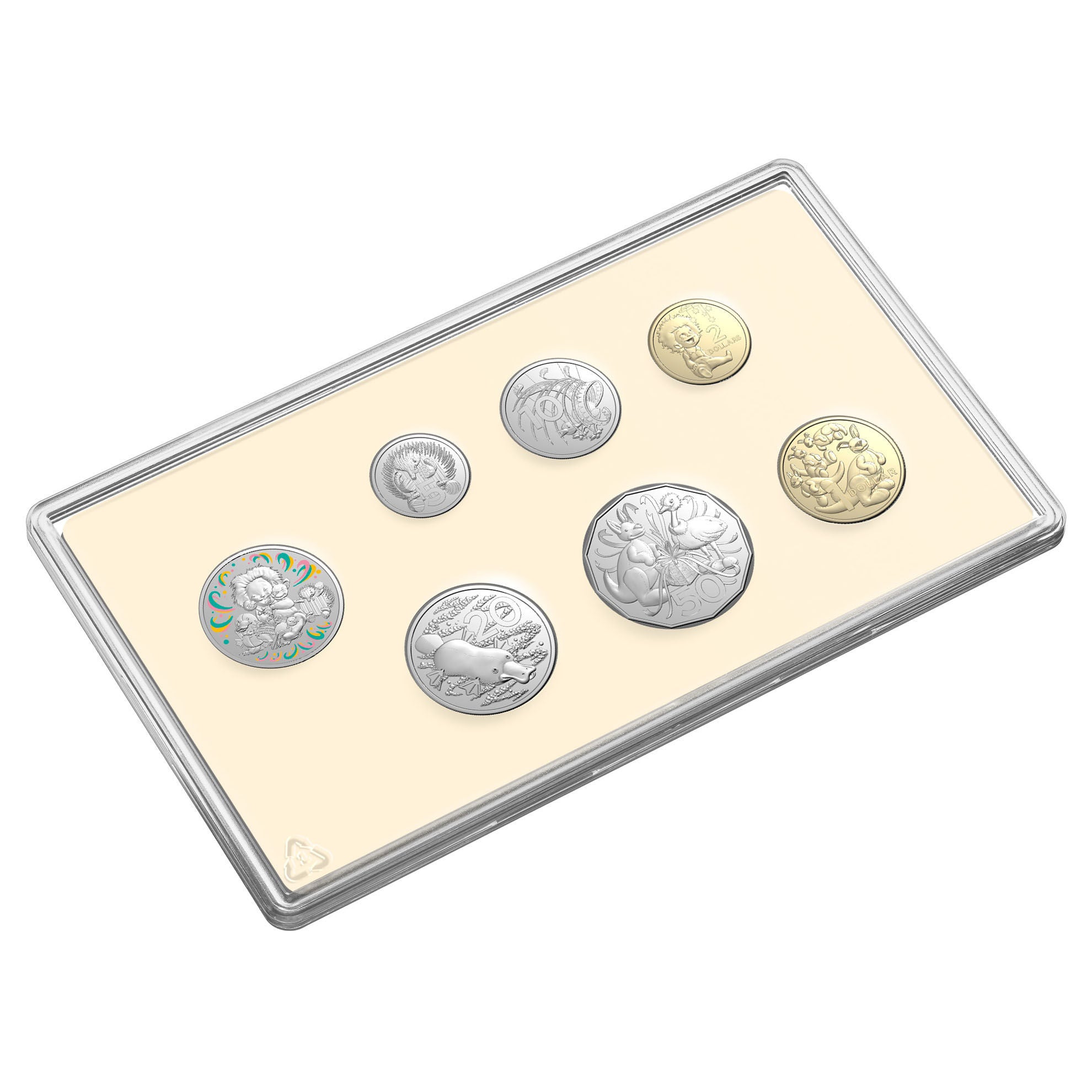a silver and gold coin set on a white background