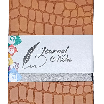 Journal Pocket - Faux Croc Skin - Tan