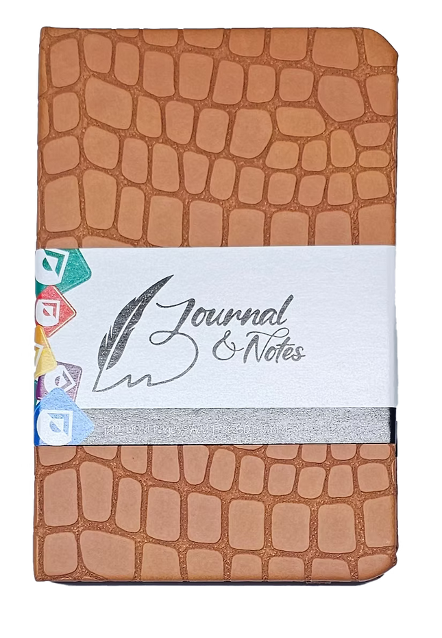 Journal A5 Slim - Faux Croc Skin - Tan