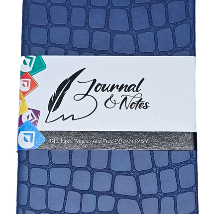 Journal A5 Slim - Faux Croc Skin - Blue