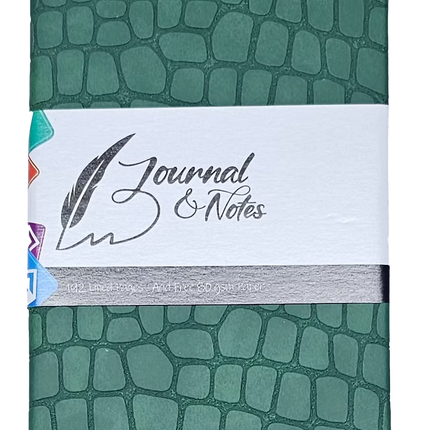 Journal Pocket - Faux Croc Skin - Green