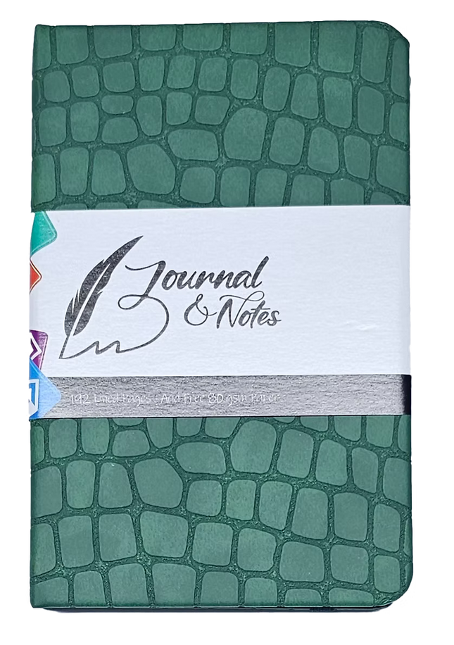 Journal A5 Slim - Faux Croc Skin - Green