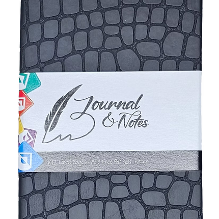Journal A5 Slim - Faux Croc Skin - Black