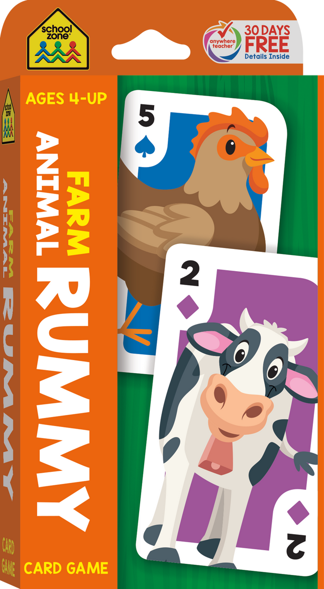 Rummy Card Game - Farm Animals by School Zone