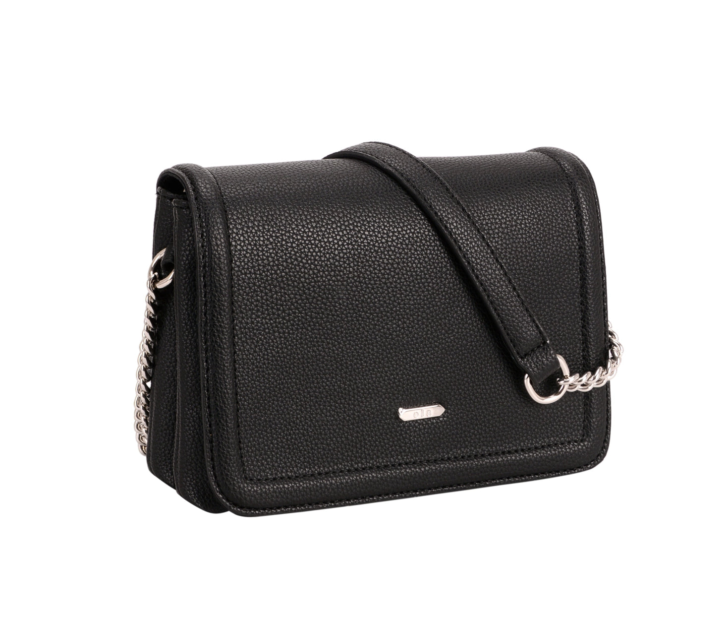 Classic Flapover Crossbody Bag Black