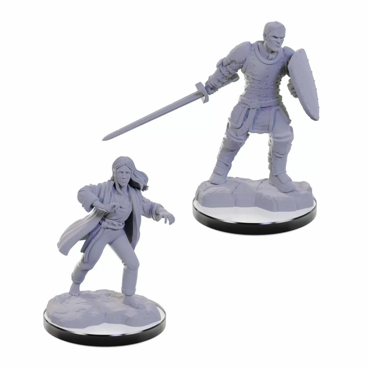 a couple of figurines that are on a table